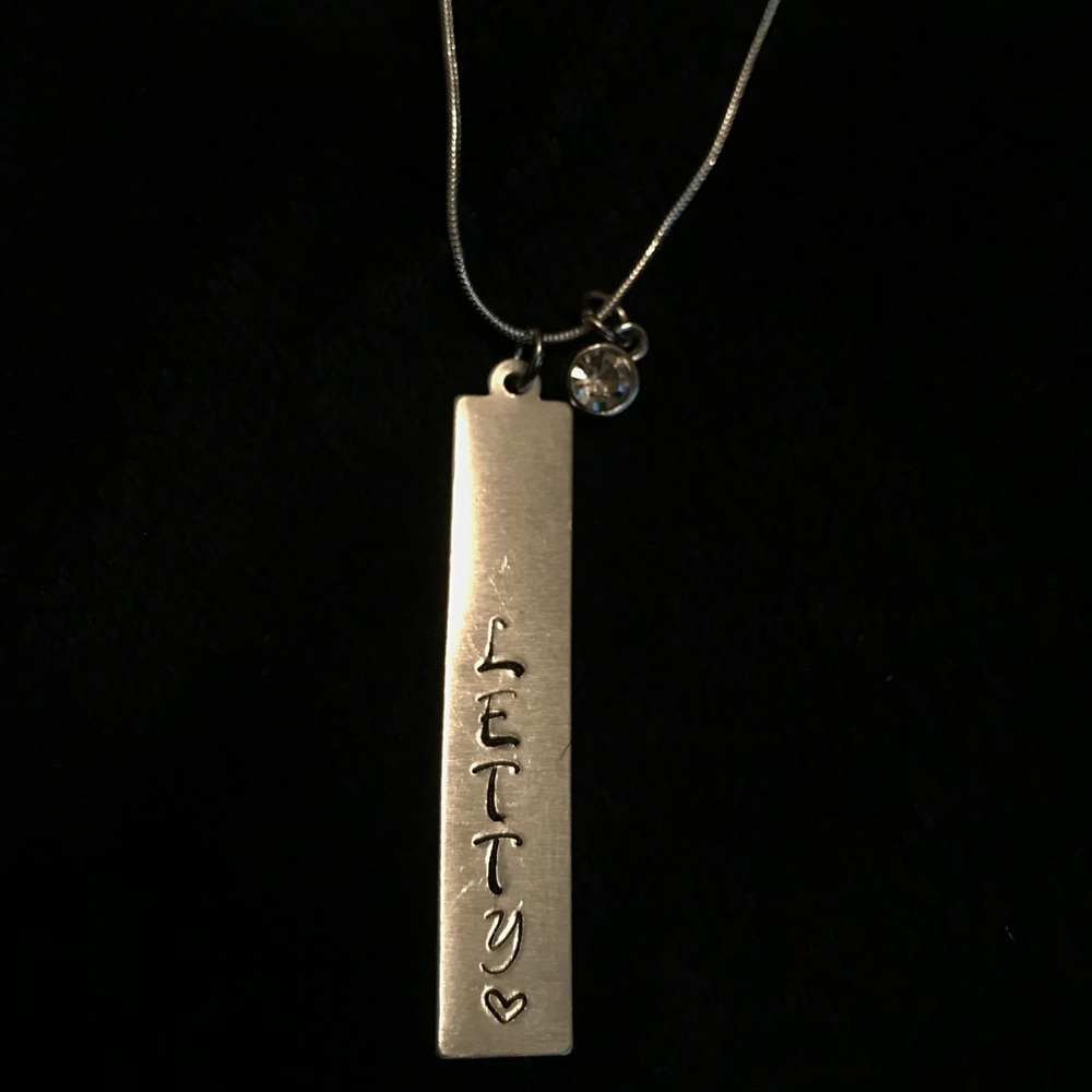 Hand stamped custom name necklace